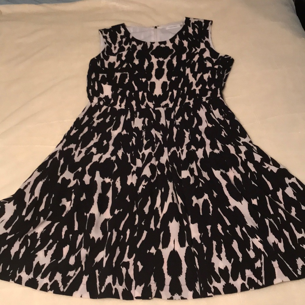 Calvin Klein Black and Light Gray Dress